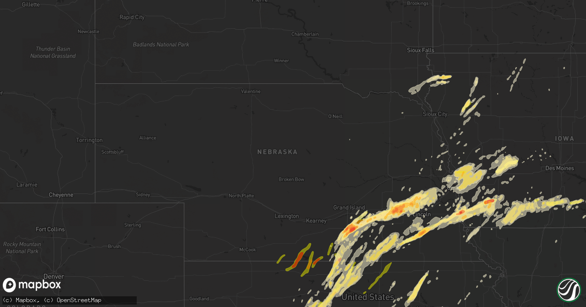 Hail map in Nebraska on May 11, 2014