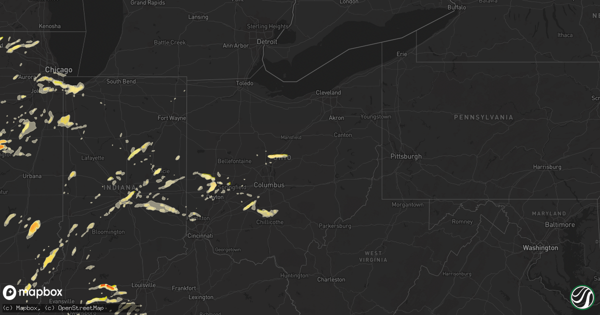 Hail map in Ohio on May 11, 2014