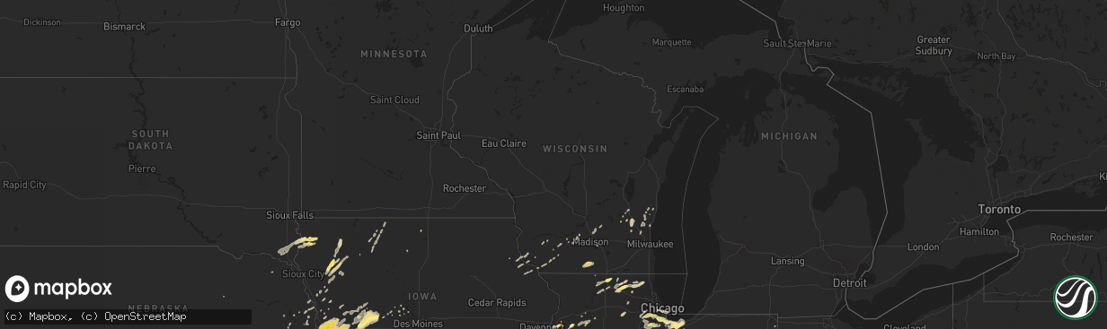 Hail map in Wisconsin on May 11, 2014