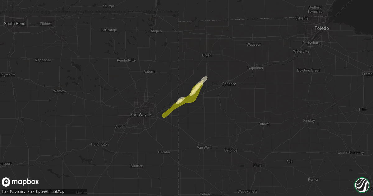 Hail map in Antwerp, OH on May 11, 2015