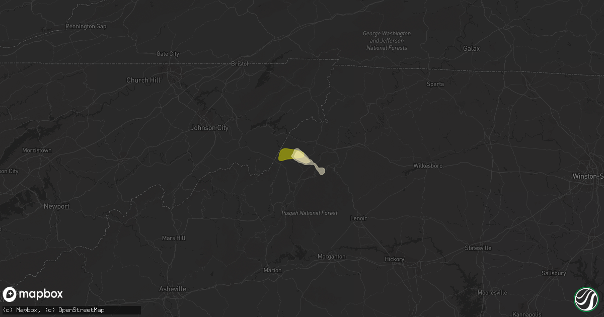 Hail map in Banner Elk, NC on May 11, 2015