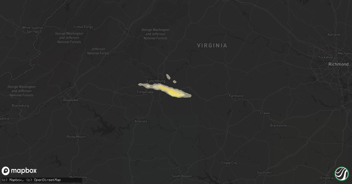Hail map in Concord, VA on May 11, 2015