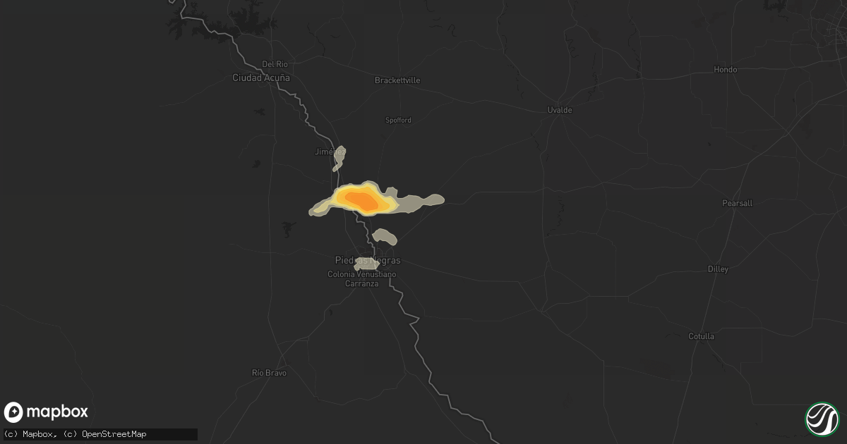 Hail map in Eagle Pass, TX on May 11, 2015