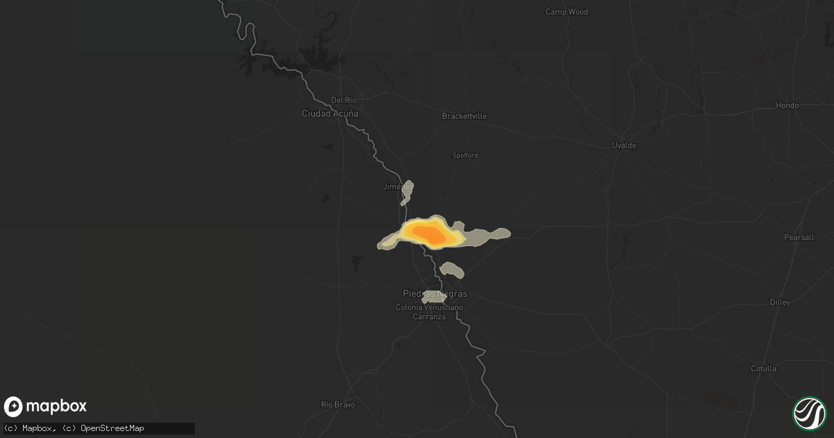 Hail map in Quemado, TX on May 11, 2015