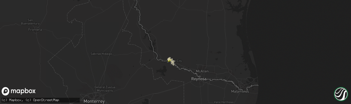 Hail map in Rio Grande City, TX on May 11, 2015