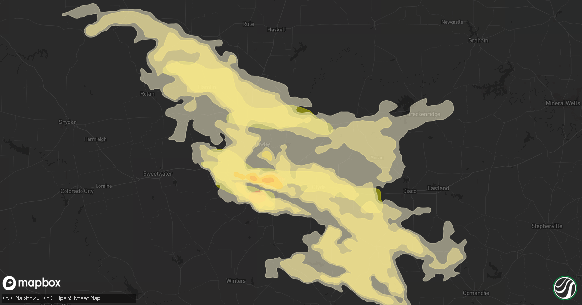 Hail map in Abilene, TX on May 11, 2016