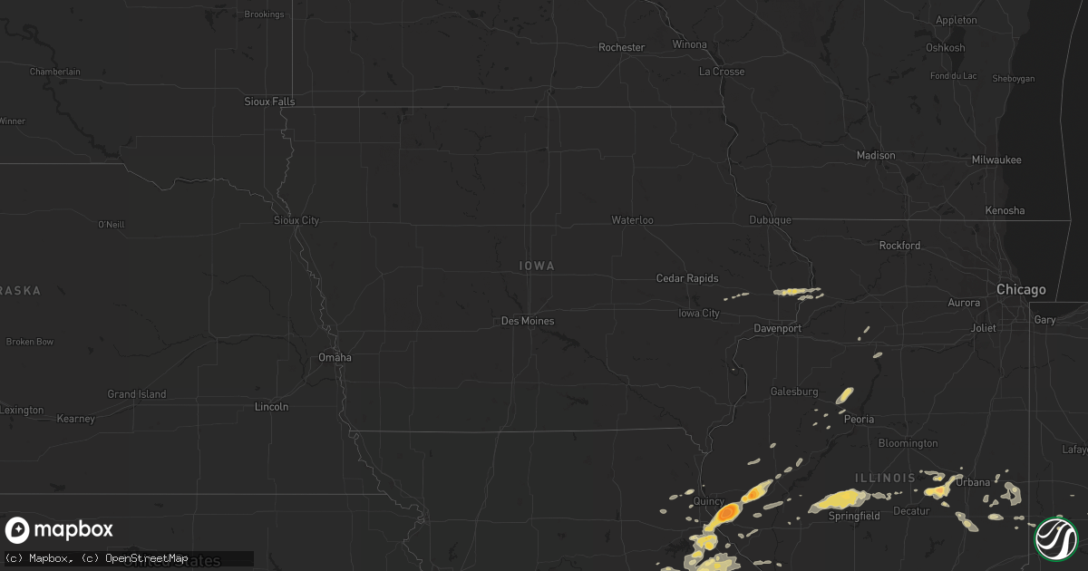 Hail map in Iowa on May 11, 2016