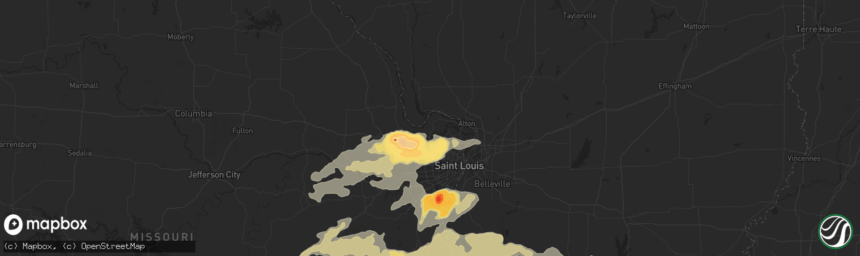 Hail map in Saint Charles, MO on May 11, 2016