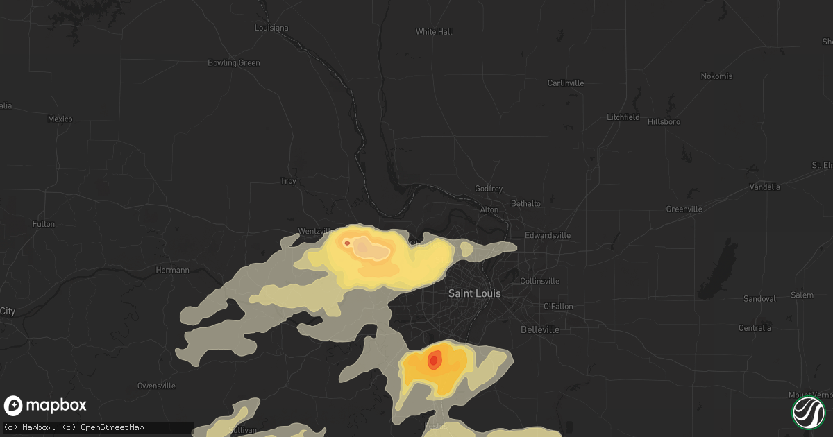 Hail map in Saint Charles, MO on May 11, 2016