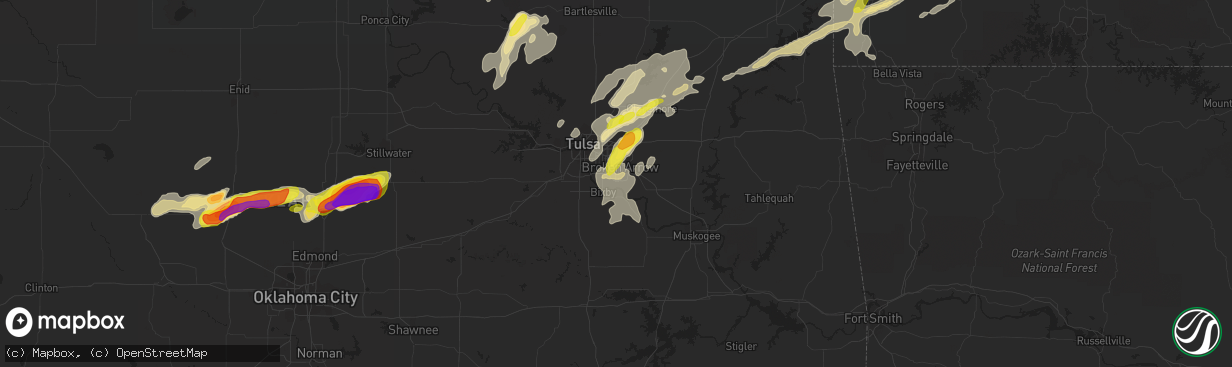 Hail map in Broken Arrow, OK on May 11, 2017