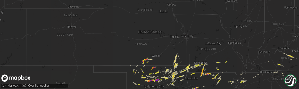 Hail map in Kansas on May 11, 2017