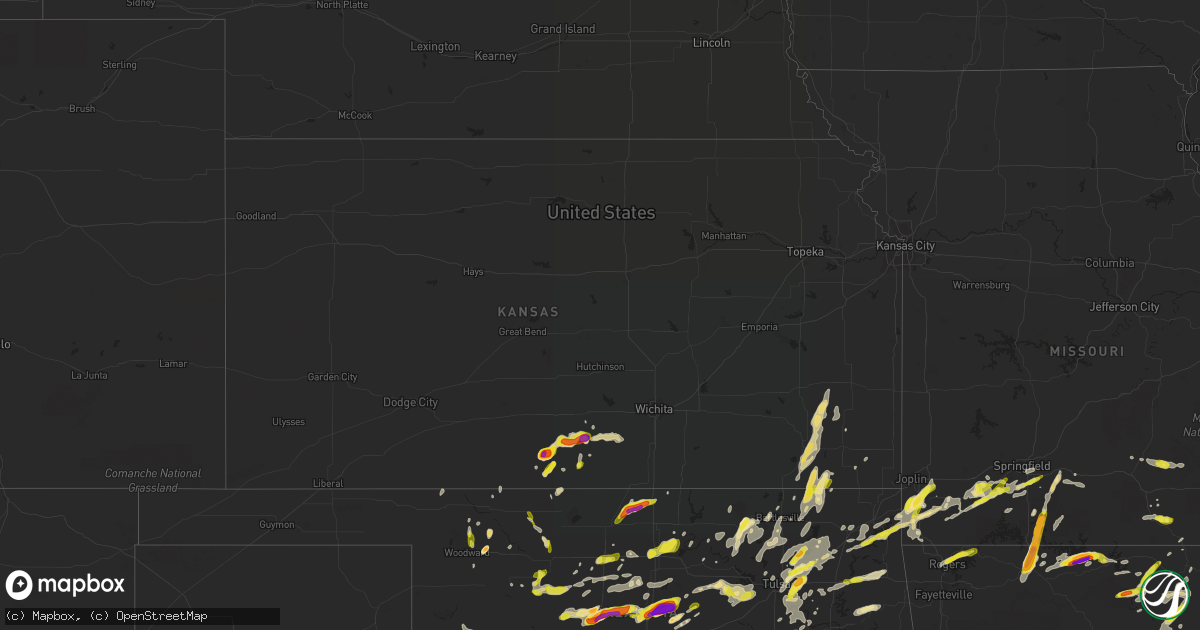 Hail map in Kansas on May 11, 2017