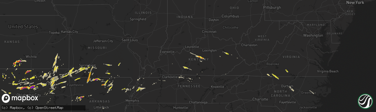 Hail map in Kentucky on May 11, 2017