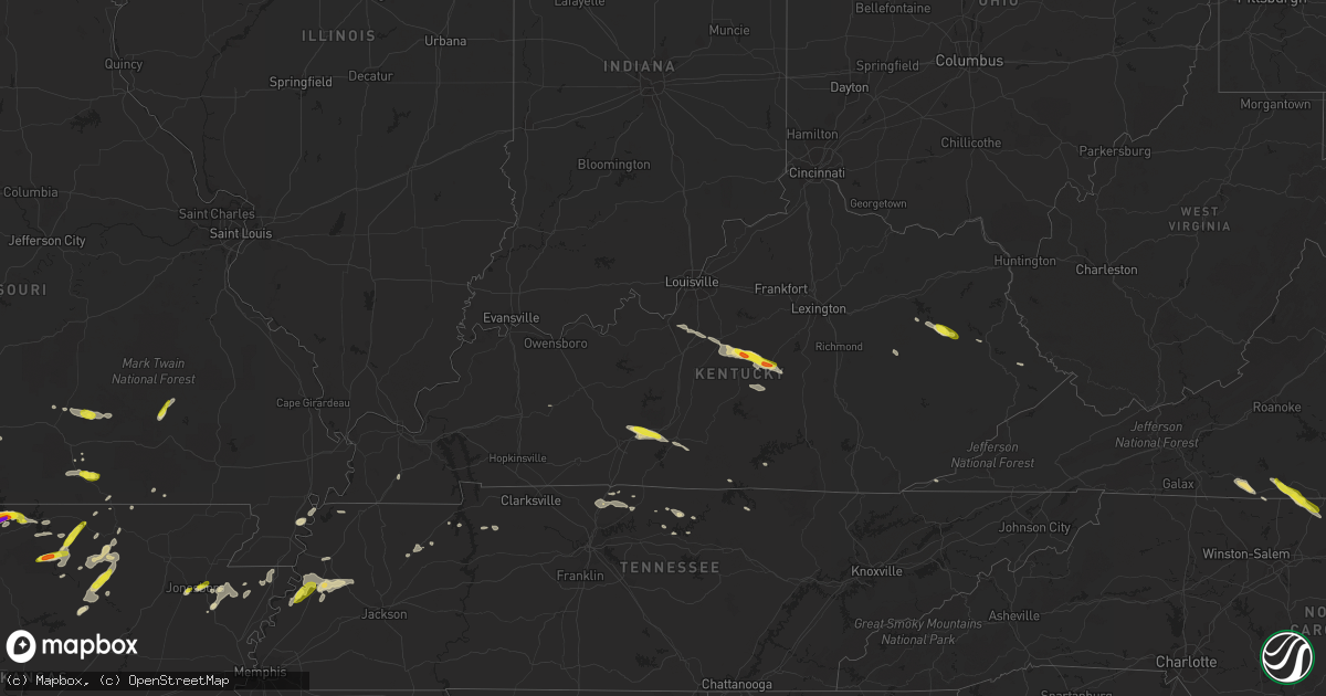 Hail map in Kentucky on May 11, 2017