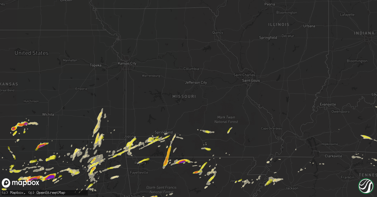 Hail map in Missouri on May 11, 2017