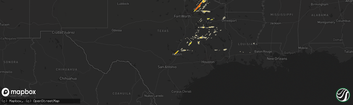 Hail map on May 11, 2017