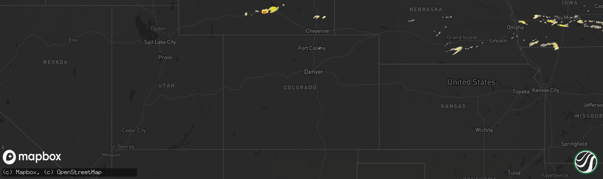 Hail map in Colorado on May 11, 2018