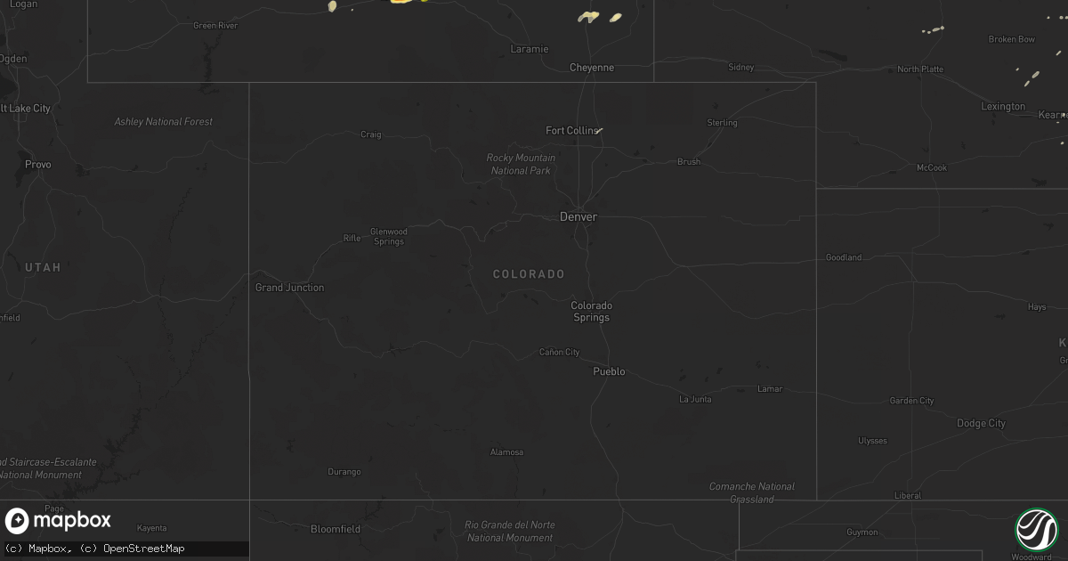 Hail map in Colorado on May 11, 2018