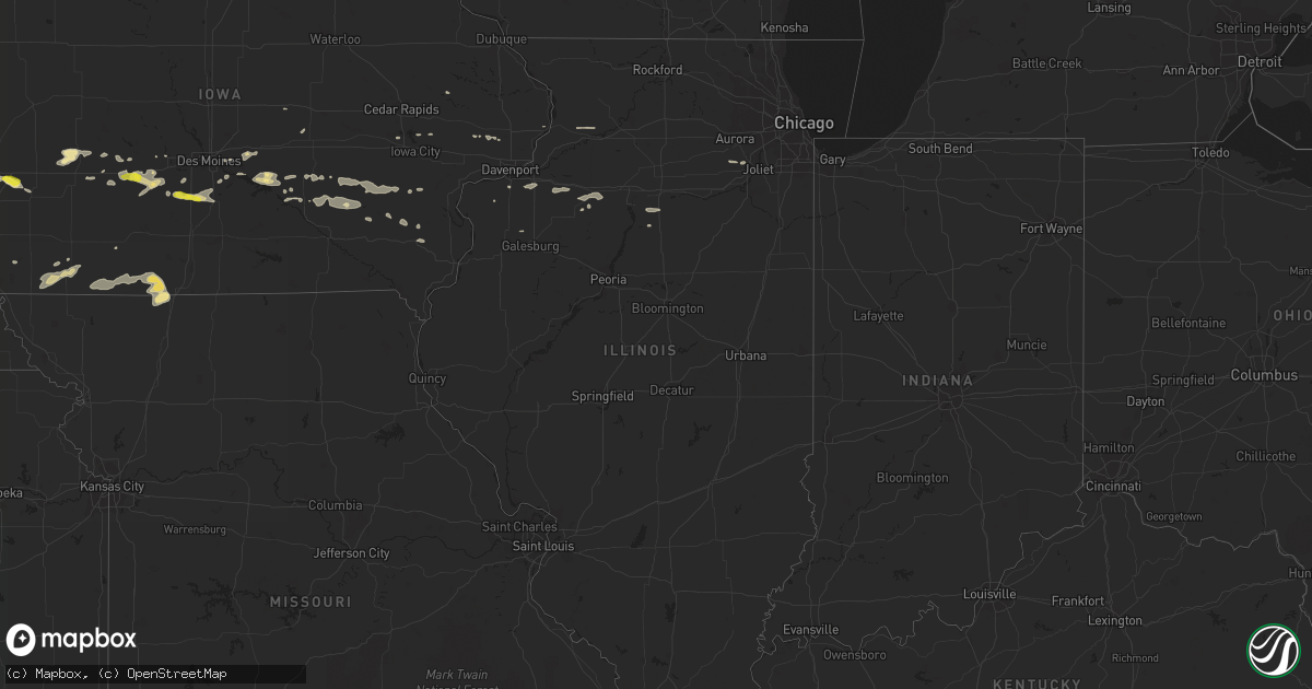 Hail map in Illinois on May 11, 2018