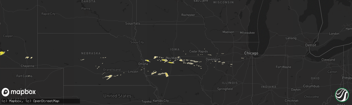 Hail map in Iowa on May 11, 2018