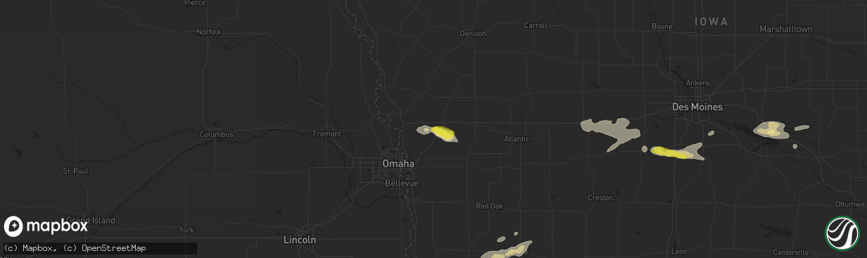 Hail map in Neola, IA on May 11, 2018