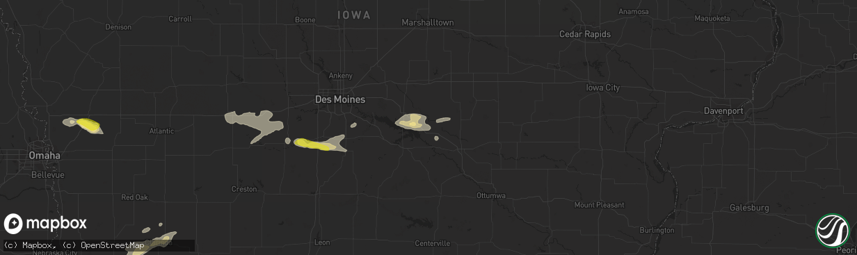 Hail map in Pella, IA on May 11, 2018