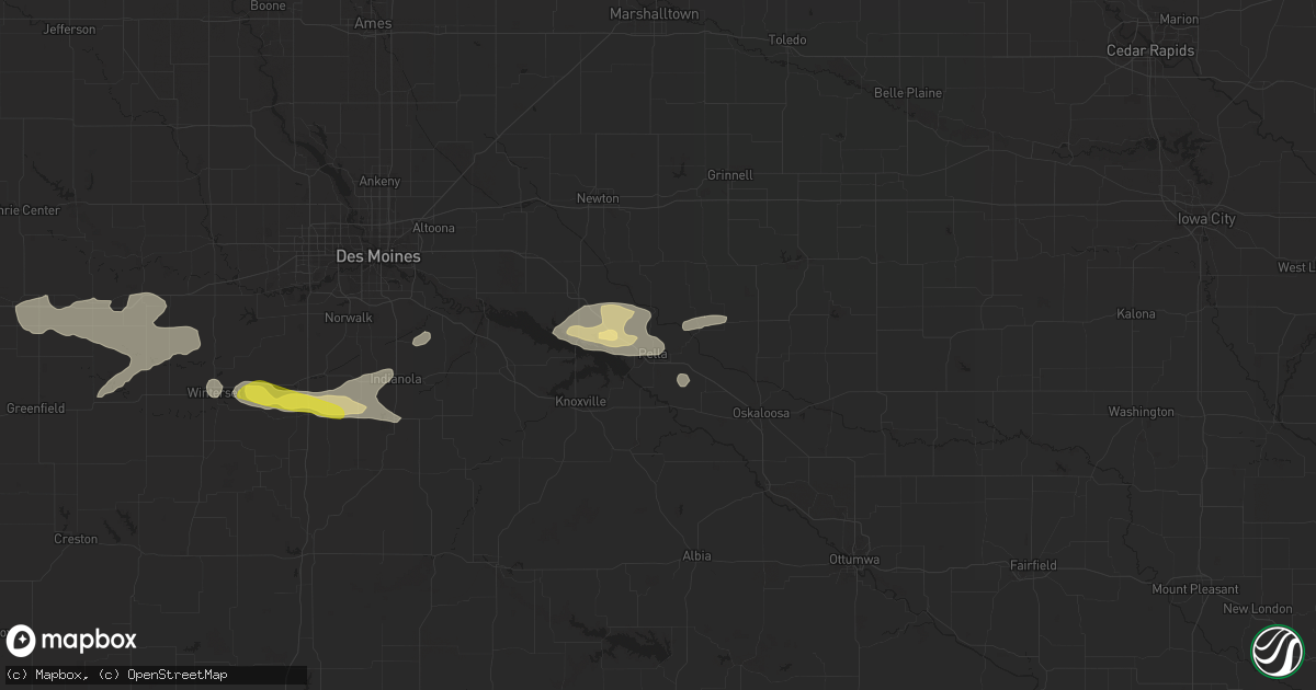 Hail map in Pella, IA on May 11, 2018