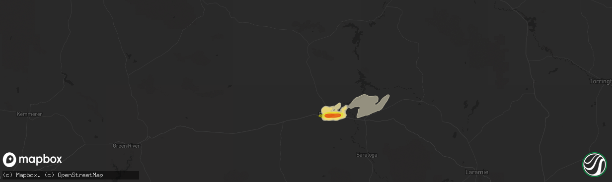 Hail map in Rawlins, WY on May 11, 2018