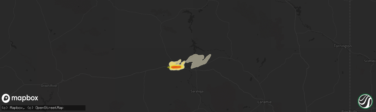 Hail map in Sinclair, WY on May 11, 2018