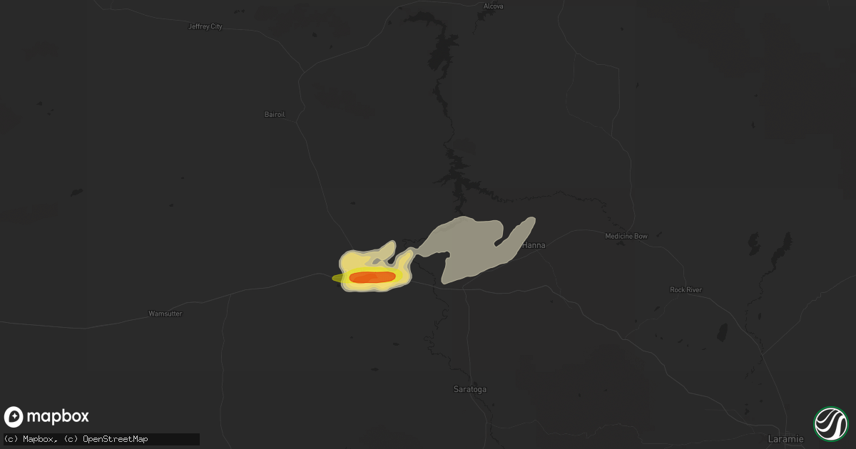 Hail map in Sinclair, WY on May 11, 2018