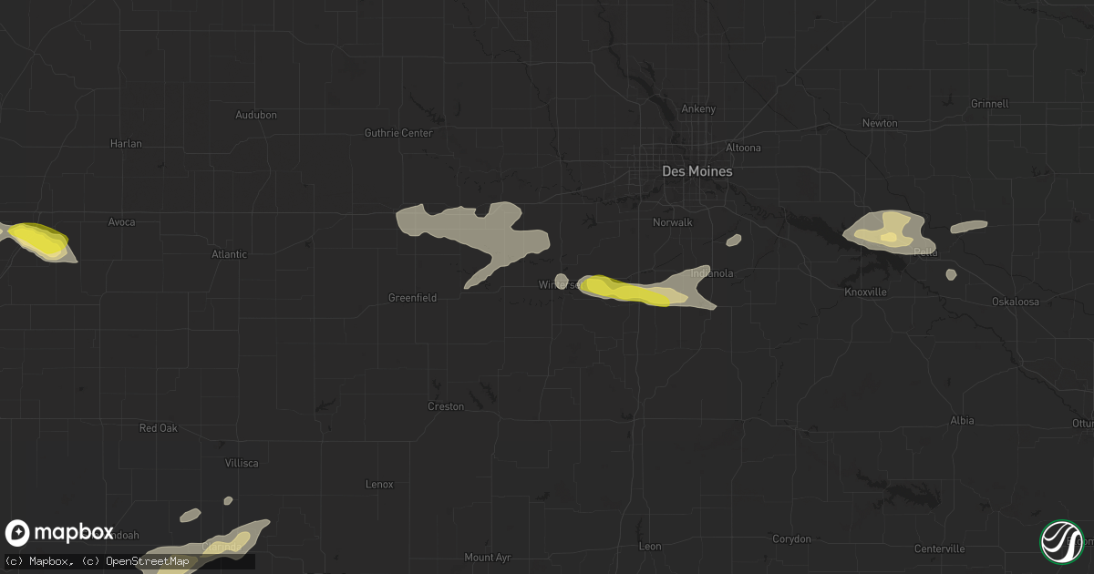 Hail map in Winterset, IA on May 11, 2018