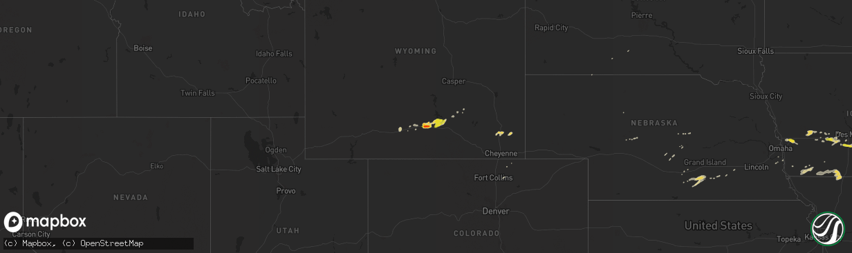 Hail map on May 11, 2018