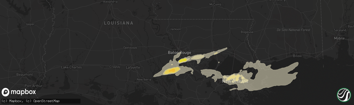 Hail map in Baton Rouge, LA on May 11, 2019