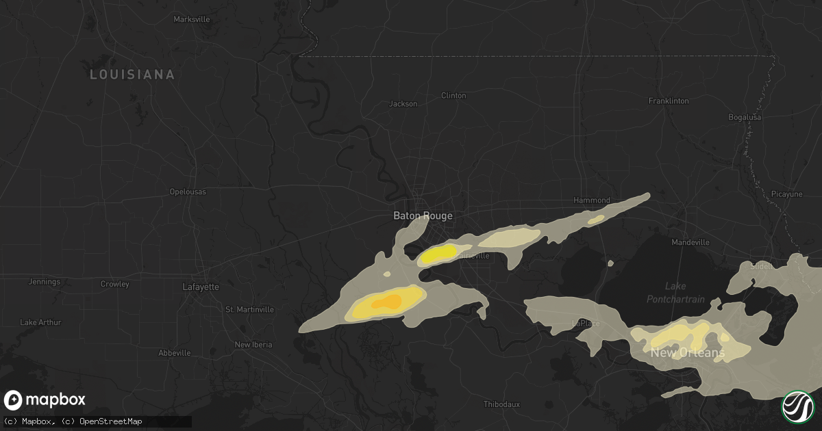 Hail map in Baton Rouge, LA on May 11, 2019