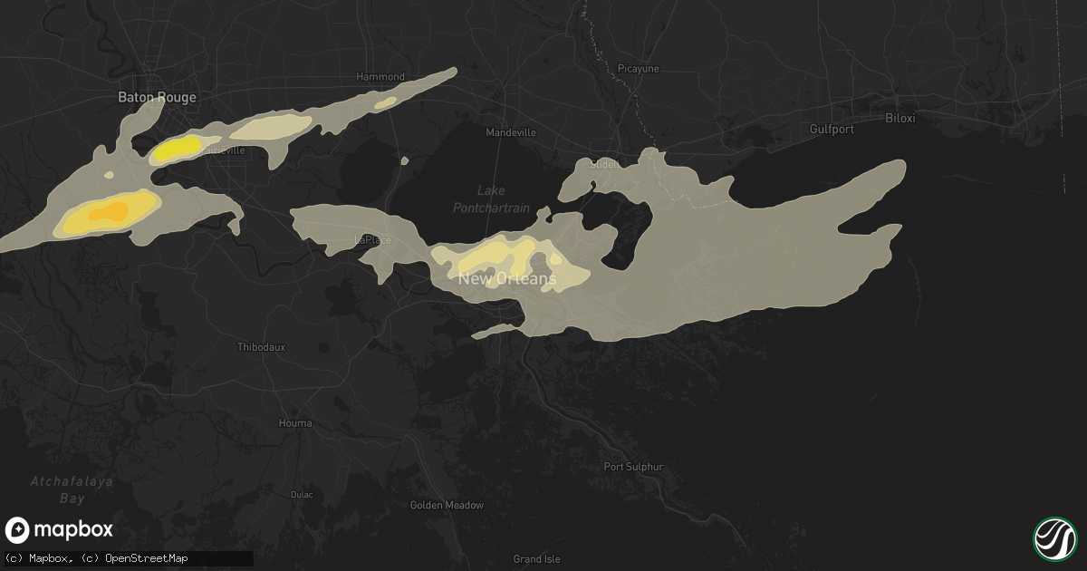 Hail map in Chalmette, LA on May 11, 2019