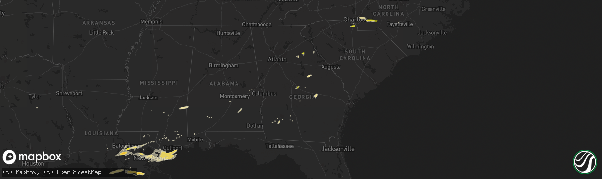 Hail map in Georgia on May 11, 2019