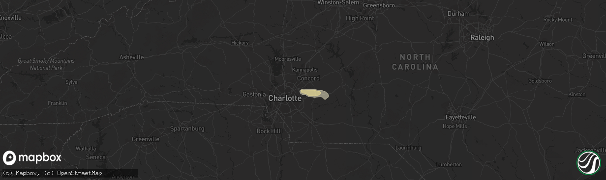 Hail map in Harrisburg, NC on May 11, 2019