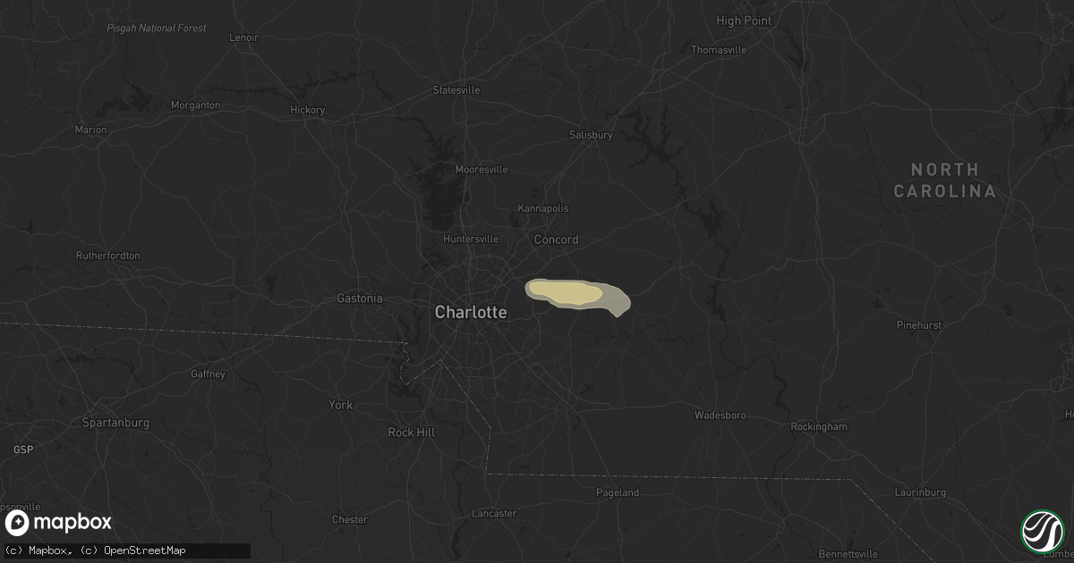 Hail map in Harrisburg, NC on May 11, 2019