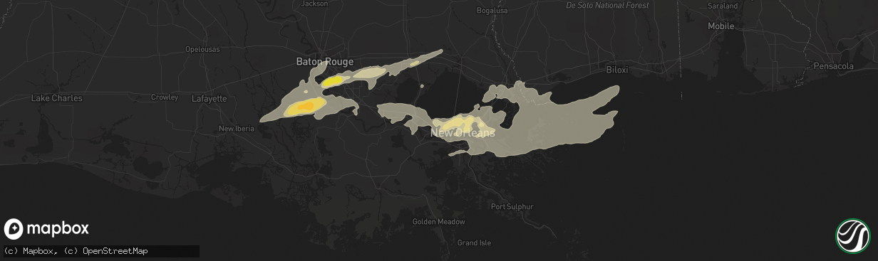 Hail map in Kenner, LA on May 11, 2019