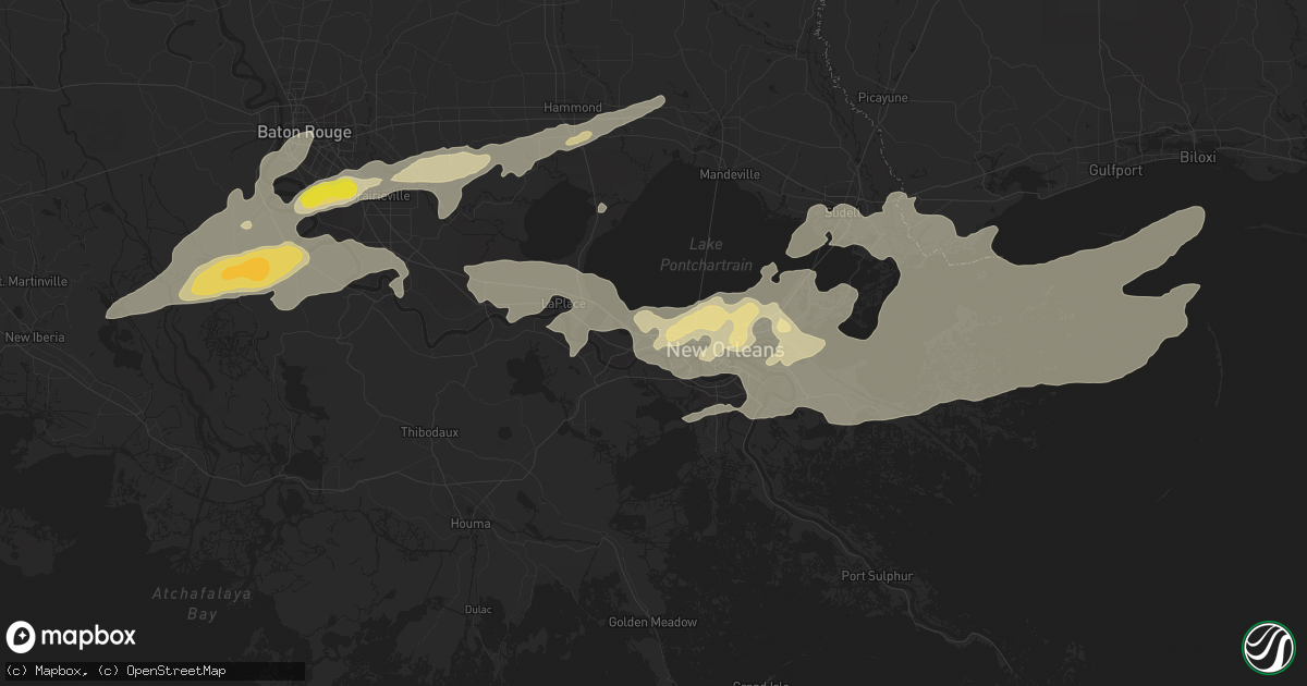 Hail map in Kenner, LA on May 11, 2019