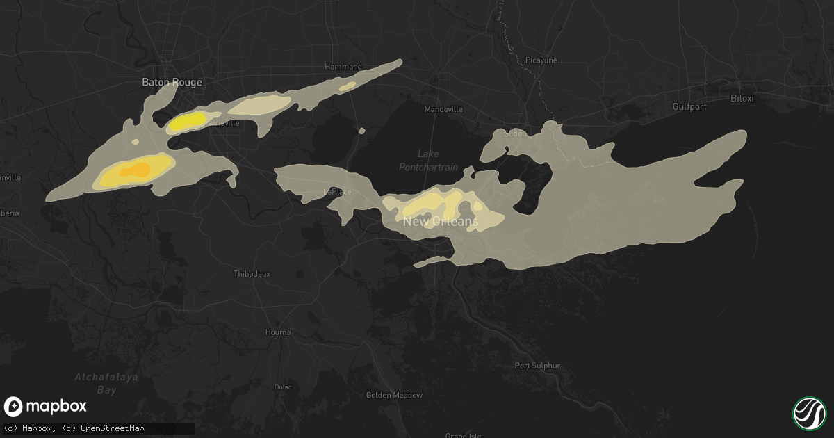 Hail map in Metairie, LA on May 11, 2019
