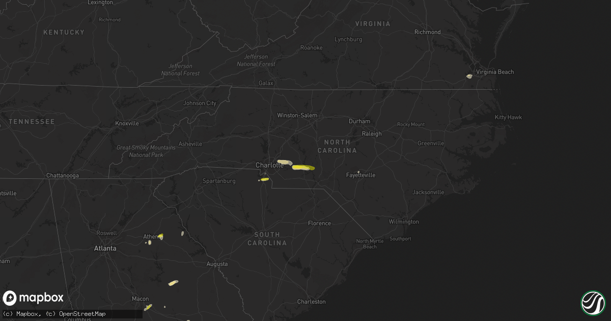 Hail map in North Carolina on May 11, 2019
