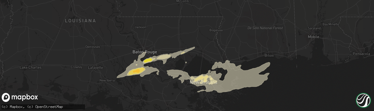 Hail map in Ponchatoula, LA on May 11, 2019