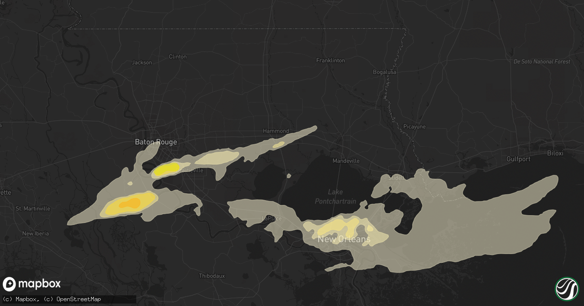Hail map in Ponchatoula, LA on May 11, 2019