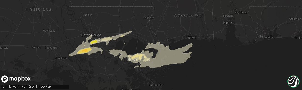 Hail map in Slidell, LA on May 11, 2019