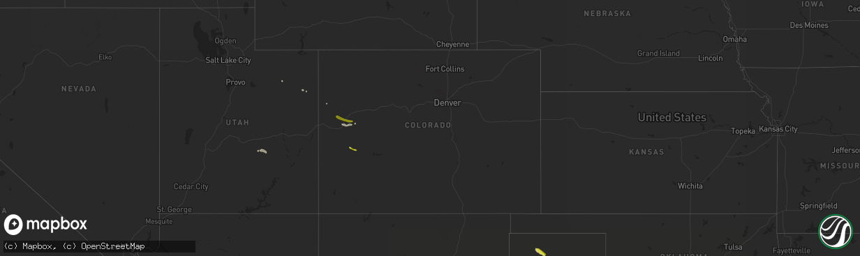 Hail map in Colorado on May 11, 2020