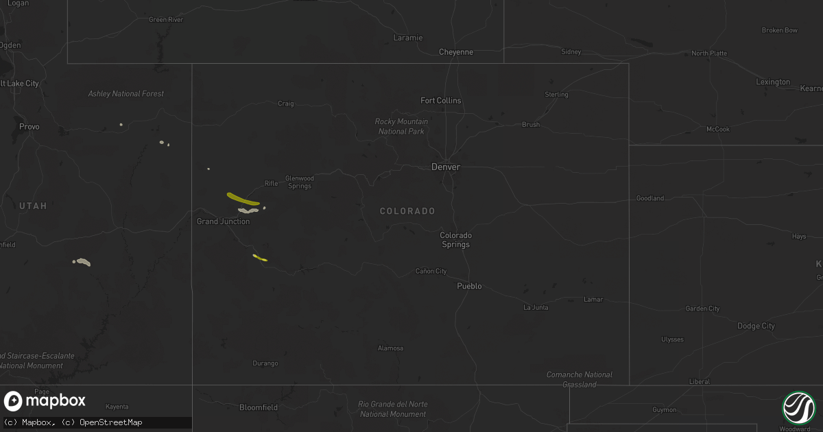 Hail map in Colorado on May 11, 2020
