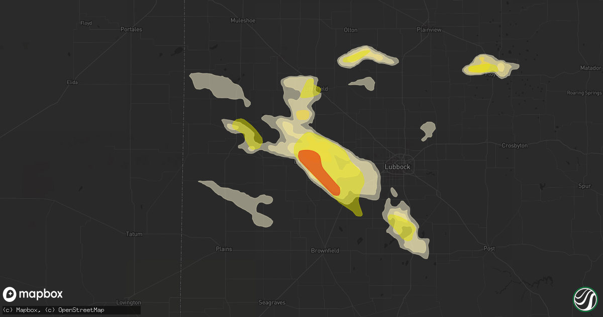 Hail map in Levelland, TX on May 11, 2020