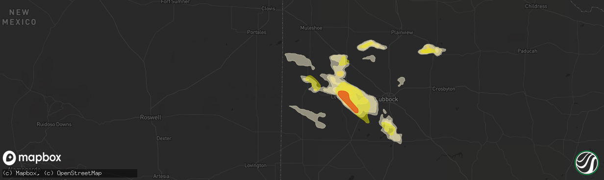 Hail map in Morton, TX on May 11, 2020