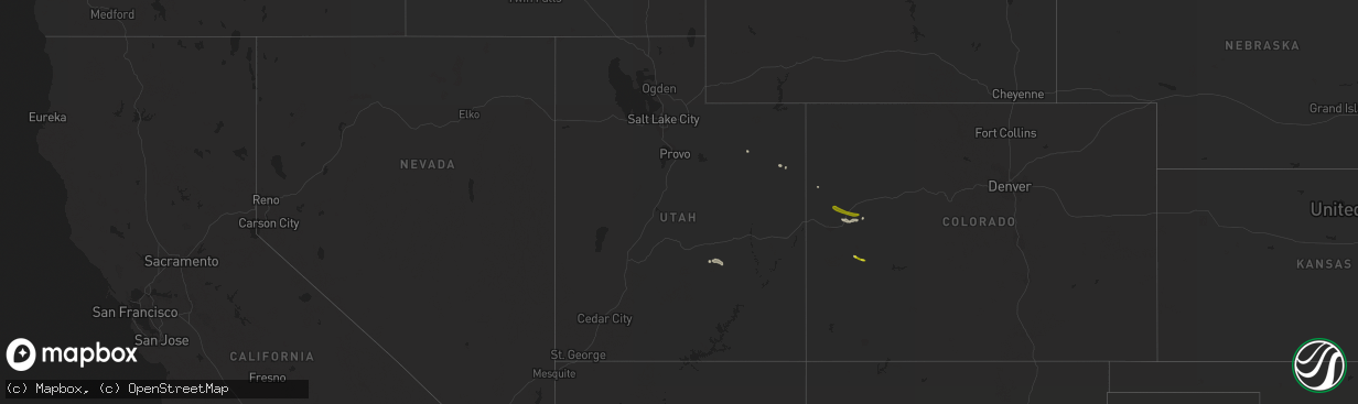 Hail map in Utah on May 11, 2020